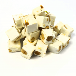 Nougat tendre aux amandes blanc et assortis